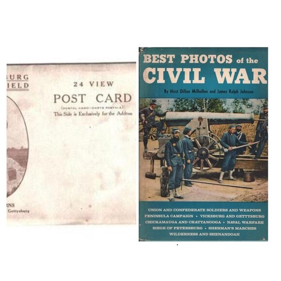 Vintage Civil War Photo Book Postcard Set History Gettysburg - Picture 1 of 12